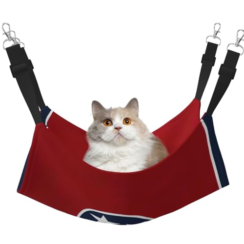 KOUUIP Tennessee Katzen-Hängematte mit Flaggenaufdruck, zum Aufhängen von Käfigen, Haustier-Hängematte, Bett, verstellbar, weiche Schlaf-Hängematte für Katzen, Frettchen KOUUIP Tennessee Katzen-Hängematte mit Flaggenaufdruck, zum Aufhängen von Käfigen, Haustier-Hängematte, Bett, verstellbar, weiche Schlaf-Hängematte für Katzen, Frettchen von KOUUIP