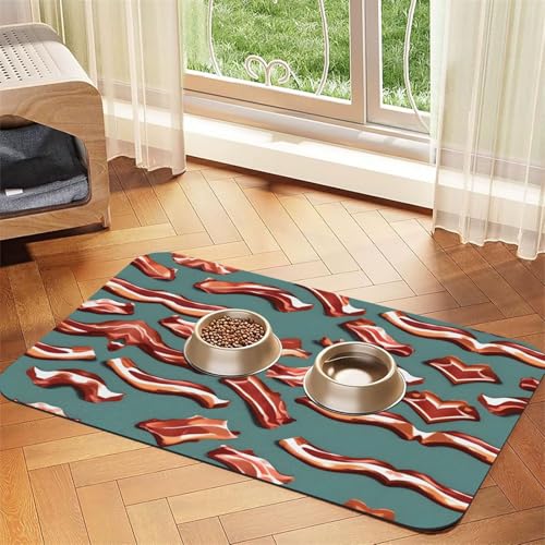 Katzenfuttermatte, gestreiftes Speckmuster, Haustier-Futtermatte für Boden, Haustierbedarf, Wassernapf, Matte für Hunde Katzenfuttermatte, gestreiftes Speckmuster, Haustier-Futtermatte für Boden, Haustierbedarf, Wassernapf, Matte für Hunde von KOUUIP