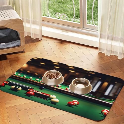 Katzenfuttermatte mit Billard-Aufdruck, Haustier-Futtermatte für Boden, Haustierbedarf, Wassernapf, Matte für Hunde Katzenfuttermatte mit Billard-Aufdruck, Haustier-Futtermatte für Boden, Haustierbedarf, Wassernapf, Matte für Hunde von KOUUIP