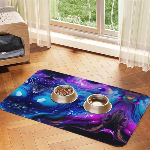 Katzenfuttermatte mit buntem Aufdruck für den Boden, Haustierbedarf, Wassernapf-Matte für Hunde Katzenfuttermatte mit buntem Aufdruck für den Boden, Haustierbedarf, Wassernapf-Matte für Hunde von KOUUIP
