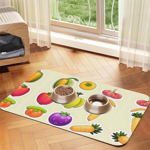 Katzennapf-Matte mit Cartoon-Motiv, für den Boden, Haustierbedarf, Wassernapf, Matte für Hunde Katzennapf-Matte mit Cartoon-Motiv, für den Boden, Haustierbedarf, Wassernapf, Matte für Hunde von KOUUIP