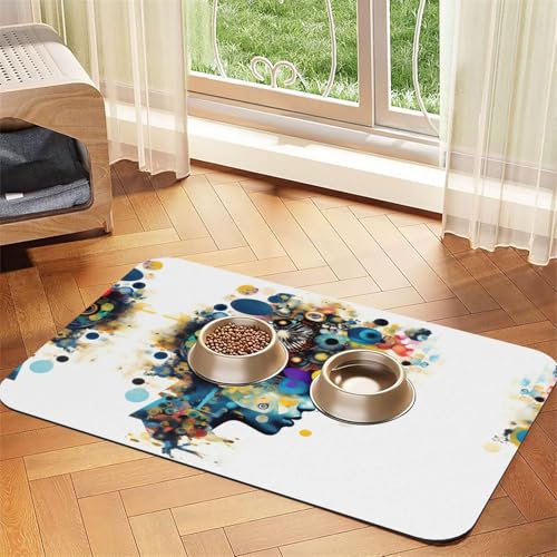 Künstliche Intelligenz, Gehirndruck, Katzenfuttermatte, Haustier-Futtermatte für Boden, Haustierbedarf, Wassernapf, Matte für Hunde Künstliche Intelligenz, Gehirndruck, Katzenfuttermatte, Haustier-Futtermatte für Boden, Haustierbedarf, Wassernapf, Matte für Hunde von KOUUIP