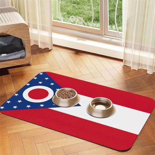 Ohio State Flag Print Katzenfuttermatte Haustier Futtermatte für Boden Haustier Zubehör Hund Wassernapf Matte Hund Essentials Ohio State Flag Print Katzenfuttermatte Haustier Futtermatte für Boden Haustier Zubehör Hund Wassernapf Matte Hund Essentials von KOUUIP
