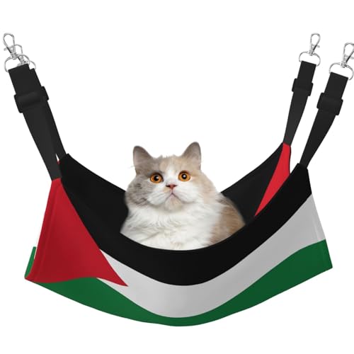 Palestine Flag1 Katzenhängematte zum Aufhängen von Käfigen, verstellbar, weiche Schlafhängematte für Katzen, Frettchen Palestine Flag1 Katzenhängematte zum Aufhängen von Käfigen, verstellbar, weiche Schlafhängematte für Katzen, Frettchen von KOUUIP