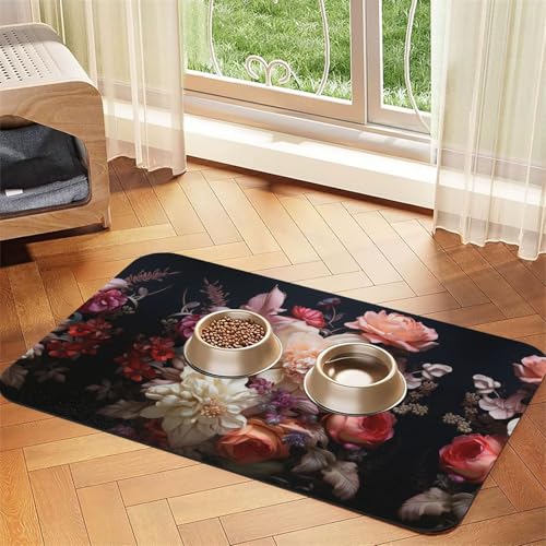 Schöne Blumen 1 Druck Katzenfutter Matte Haustier Fütterungsmatte für Boden Haustier Zubehör Hund Wassernapf Matte Hund Essentials Schöne Blumen 1 Druck Katzenfutter Matte Haustier Fütterungsmatte für Boden Haustier Zubehör Hund Wassernapf Matte Hund Essentials von KOUUIP