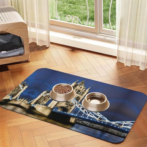 Tower Bridge in London Katzenfuttermatte, Haustier-Futtermatte für Boden, Haustierbedarf, Wassernapf-Matte, Hunde-Essentials, Hundebedarf Tower Bridge in London Katzenfuttermatte, Haustier-Futtermatte für Boden, Haustierbedarf, Wassernapf-Matte, Hunde-Essentials, Hundebedarf von KOUUIP