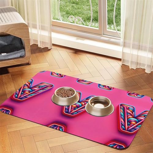V Print Katzenfuttermatte, Haustier-Futtermatte für Boden, Haustierbedarf, Wassernapf, Matte für Hunde V Print Katzenfuttermatte, Haustier-Futtermatte für Boden, Haustierbedarf, Wassernapf, Matte für Hunde von KOUUIP