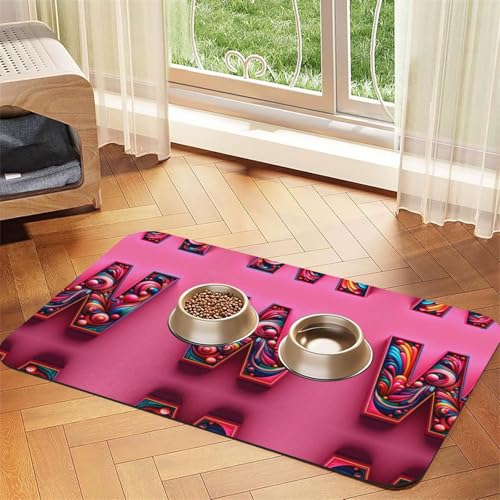 W Print Katzenfuttermatte, Haustier-Futtermatte für Boden, Haustierbedarf, Wassernapf, Matte für Hunde W Print Katzenfuttermatte, Haustier-Futtermatte für Boden, Haustierbedarf, Wassernapf, Matte für Hunde von KOUUIP