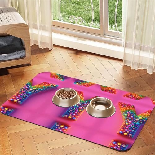 Y Print Katzenfuttermatte, Haustier-Futtermatte für Boden, Haustierbedarf, Wassernapf, Matte für Hunde Y Print Katzenfuttermatte, Haustier-Futtermatte für Boden, Haustierbedarf, Wassernapf, Matte für Hunde von KOUUIP