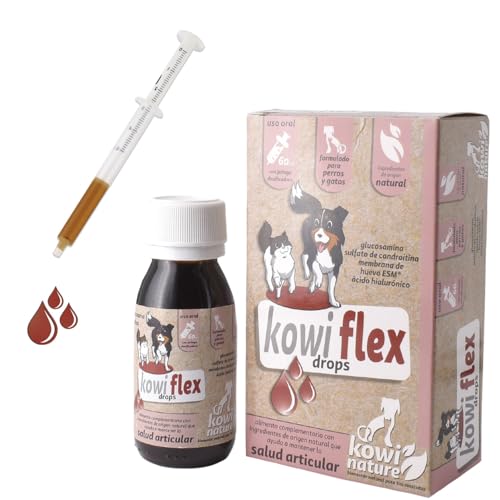Chondroprotektor Hunde und Katzen, Nahrungsergänzungsmittel für Haustiere, natürliche Inhaltsstoffe. Mit Membran aus ESM-Ei, Glucosamin, Chondroitin, Hyaluronsäure und Vitamin C. Flasche 60 ml. von KOWI NATURE