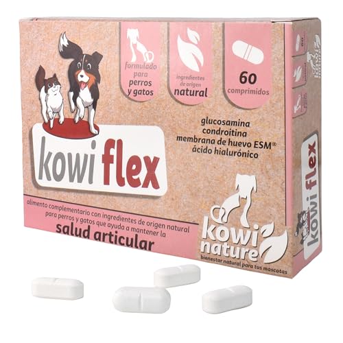 KOWINATURE Kowi Flex Nahrungsergänzungsmittel Nahrungsergänzungsmittel für Hunde und Katzen Jedes Alter und jede Rasse Natürliche Inhaltsstoffe Hilft bei der Erhaltung der Gesundheit der Gelenke Box von KOWI NATURE