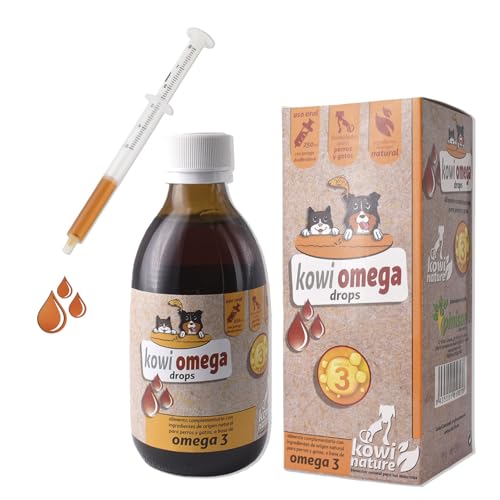 Kowinature Kowi Omega Drops Nahrungsergänzungsmittel Nahrungsergänzungsmittel für Hunde und Katzen jedes Alter und jede Rasse Natürliche Inhaltsstoffe bringt Vorteile für Haut, Fell und Gelenke Kowinature Kowi Omega Drops Nahrungsergänzungsmittel Nahrungsergänzungsmittel für Hunde und Katzen jedes Alter und jede Rasse Natürliche Inhaltsstoffe bringt Vorteile für Haut, Fell und Gelenke von KOWI NATURE