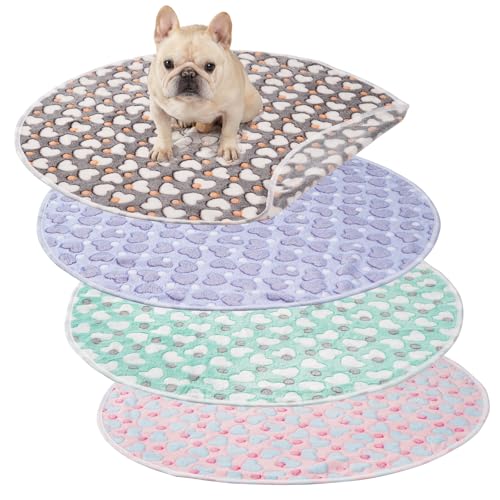 KOXFORS Hundebett-Matte für rundes Donut-Hundebett, austauschbar, wärmend, gemütlich, weich, rund, waschbar, rutschfest, für Welpen, Katzen, Kaninchen und Kleintiere, 4 Stück KOXFORS Hundebett-Matte für rundes Donut-Hundebett, austauschbar, wärmend, gemütlich, weich, rund, waschbar, rutschfest, für Welpen, Katzen, Kaninchen und Kleintiere, 4 Stück von KOXFORS