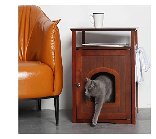 Abdeckung for Katzentoilette; Nachttisch, Walnuss, 25 Zoll von KOZWAY