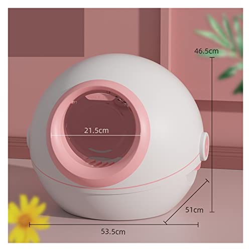 Geschlossene rosa Katzentoilette Home Luxury Große selbstreinigende Katzentoilette Closed Gatto Zubehör for Katzen (Color : Noir, Size : G) von KOZWAY