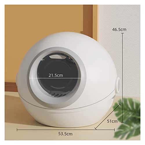 Geschlossene rosa Katzentoilette Home Luxury Große selbstreinigende Katzentoilette Closed Gatto Zubehör for Katzen (Color : White, Size : G) von KOZWAY