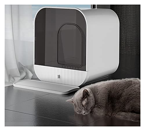 Katzentoilette, vollständig geschlossene, übergroße Katzentoilette, große Anti-Gürtel-Sandschale, Katzentoilette, spritzwassergeschützte Katzenbettpfannen (Color : Blue, Size : G) von KOZWAY