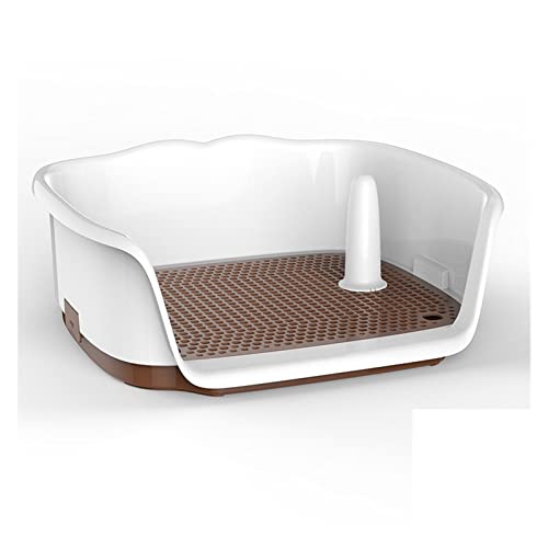 Tragbare Teach-Katze-Hunde-Toilette aus Kunststoff, doppellagige Hundeunterlage, Trainings-Katzen-Welpen-Toilette, Pee for kleine Hunde, Haustier, selbstreinigende Toilette (Color : Dark Brown, Size Tragbare Teach-Katze-Hunde-Toilette aus Kunststoff, doppellagige Hundeunterlage, Trainings-Katzen-Welpen-Toilette, Pee for kleine Hunde, Haustier, selbstreinigende Toilette (Color : Dark Brown, Size von KOZWAY