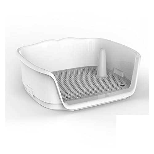 Tragbare Teach-Katze-Hunde-Toilette aus Kunststoff, doppellagige Hundeunterlage, Trainings-Katzen-Welpen-Toilette, Pee for kleine Hunde, Haustier, selbstreinigende Toilette (Color : Silver, Size : L Tragbare Teach-Katze-Hunde-Toilette aus Kunststoff, doppellagige Hundeunterlage, Trainings-Katzen-Welpen-Toilette, Pee for kleine Hunde, Haustier, selbstreinigende Toilette (Color : Silver, Size : L von KOZWAY