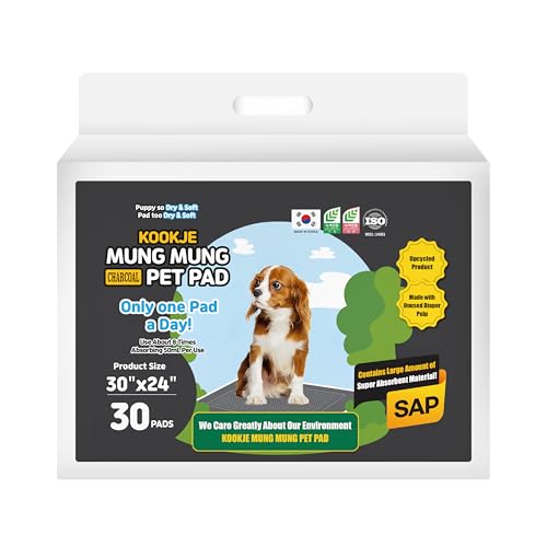 Saugfähige Hunde-Urinierunterlagen "Kookje Mung Mung" (Anthrazit, groß) von KPRODUCT4U