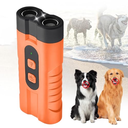 KQLHLHDYZ Anti-Bell-Hunde, Ultraschall-Handheld, Anti-Bell-Hunde, mit LED-Anzeige, 16,4 Füße, für Training drinnen und draußen von KQLHLHDYZ