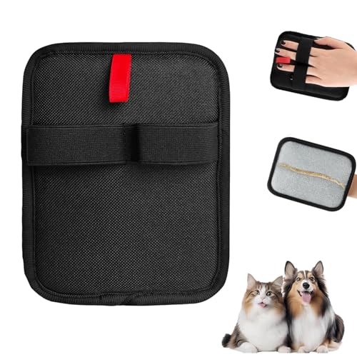 Pflegehandschuhe für Haustiere, statische Fellpflegehandschuhe für Hunde und Katzen, Handschuh zur Haarentfernung zum Waschen, Pflegen und Entfernen von Tierhaaren (1 Stück) von KQLHLHDYZ