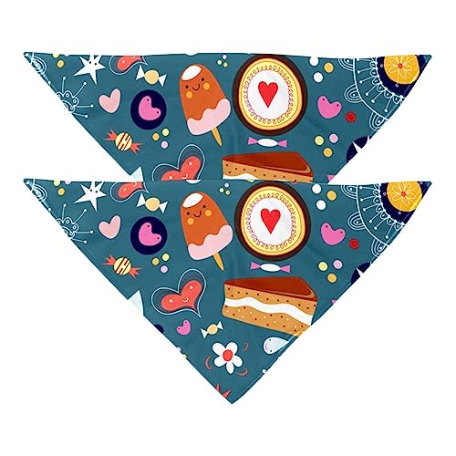 2er-Pack Bandana-Set für Besitzer und Hund, Bandana oder Schal-Set für Mama/Papa des Haustiers, passende Bandanas für die Familie,Cartoon Kissen Eiscreme Blumen Stern 2er-Pack Bandana-Set für Besitzer und Hund, Bandana oder Schal-Set für Mama/Papa des Haustiers, passende Bandanas für die Familie,Cartoon Kissen Eiscreme Blumen Stern von KQNZT