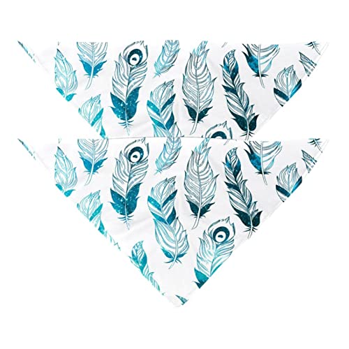 2er-Pack Bandana-Set für Besitzer und Hund, Bandana oder Schal-Set für Mama/Papa des Haustiers, passende Bandanas für die Familie,Galaxie blaues Kunst Vogel Feder Muster 2er-Pack Bandana-Set für Besitzer und Hund, Bandana oder Schal-Set für Mama/Papa des Haustiers, passende Bandanas für die Familie,Galaxie blaues Kunst Vogel Feder Muster von KQNZT