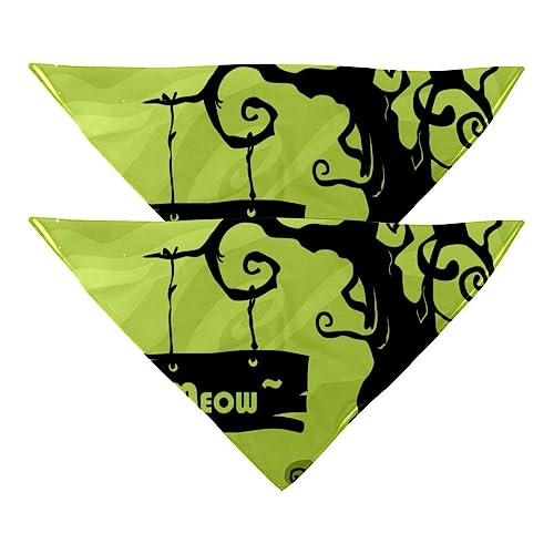 2er-Pack Bandana-Set für Besitzer und Hund, Bandana oder Schal-Set für Mama/Papa des Haustiers, passende Bandanas für die Familie,Halloween schwarzer Kratzbaum von KQNZT