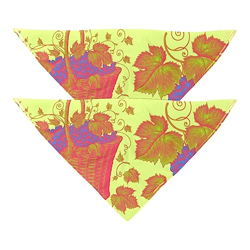 2er-Pack Bandana-Set für Besitzer und Hund, Bandana oder Schal-Set für Mama/Papa des Haustiers, passende Bandanas für die Familie,Vintage Korb mit Weinblättern 2er-Pack Bandana-Set für Besitzer und Hund, Bandana oder Schal-Set für Mama/Papa des Haustiers, passende Bandanas für die Familie,Vintage Korb mit Weinblättern von KQNZT