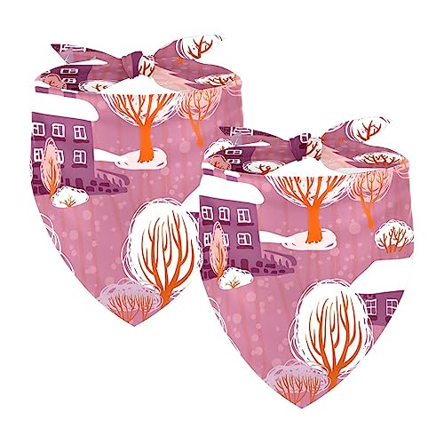 2er-Pack Bandana-Set für Besitzer und Hund, Bandana oder Schal-Set für Mama/Papa des Haustiers, passende Bandanas für die Familie,Winterwald Hirsch Kaninchen Hütten Tiere 2er-Pack Bandana-Set für Besitzer und Hund, Bandana oder Schal-Set für Mama/Papa des Haustiers, passende Bandanas für die Familie,Winterwald Hirsch Kaninchen Hütten Tiere von KQNZT