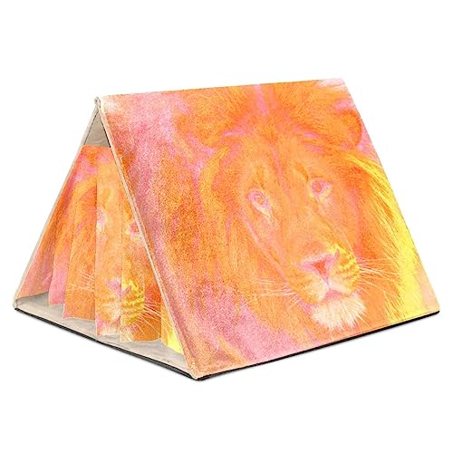 Fleece-Vorhang-Versteck, dreieckiges Versteck für Frettchen, Chinchillas, Igel, Zwergkaninchen, Meerschweinchen, syrische Hamster, Ratten,Löwe Muster tierische große Katze bei Sonnenuntergang Fleece-Vorhang-Versteck, dreieckiges Versteck für Frettchen, Chinchillas, Igel, Zwergkaninchen, Meerschweinchen, syrische Hamster, Ratten,Löwe Muster tierische große Katze bei Sonnenuntergang von KQNZT