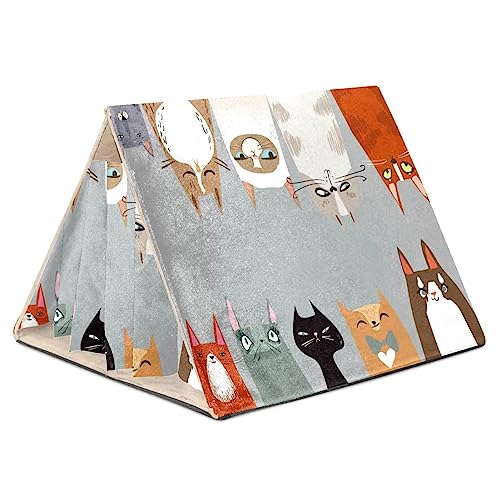 Hamsterversteck, Hamsterhaus, Meerschweinchenversteck, belüftete Lebensräume, Dekor für Chinchilla, Hamster, Rennmäuse, Mäuse,Cartoon Tier viele Katzen Hamsterversteck, Hamsterhaus, Meerschweinchenversteck, belüftete Lebensräume, Dekor für Chinchilla, Hamster, Rennmäuse, Mäuse,Cartoon Tier viele Katzen von KQNZT