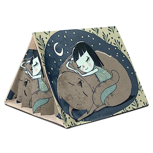 Hamsterversteck, Hamsterhaus, Meerschweinchenversteck, belüftete Lebensräume, Dekor für Chinchilla, Hamster, Rennmäuse, Mäuse,Schönes Cartoon Nachtmädchen und Katze Hamsterversteck, Hamsterhaus, Meerschweinchenversteck, belüftete Lebensräume, Dekor für Chinchilla, Hamster, Rennmäuse, Mäuse,Schönes Cartoon Nachtmädchen und Katze von KQNZT