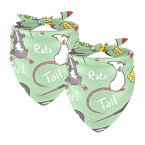 Haustier-Bandanas-Set, 2er-Pack Hundeschal-Lätzchen für Besitzer Kleiner, mittelgroßer und großer Hunde und Katzen,Cartoon Tiere Maus Haustier-Bandanas-Set, 2er-Pack Hundeschal-Lätzchen für Besitzer Kleiner, mittelgroßer und großer Hunde und Katzen,Cartoon Tiere Maus von KQNZT