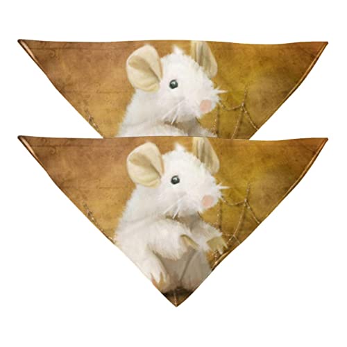 Haustier-Bandanas-Set, 2er-Pack Hundeschal-Lätzchen für Besitzer Kleiner, mittelgroßer und großer Hunde und Katzen,Halloween Nacht Mäuse Kürbislaterne Haustier-Bandanas-Set, 2er-Pack Hundeschal-Lätzchen für Besitzer Kleiner, mittelgroßer und großer Hunde und Katzen,Halloween Nacht Mäuse Kürbislaterne von KQNZT