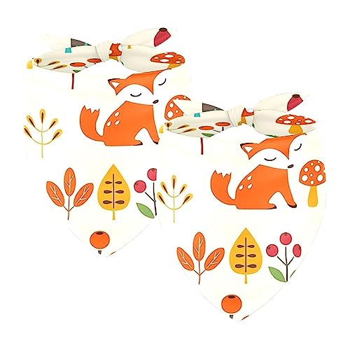 Hundehalstücher, 2er-Pack Haustierschal, Haustierzubehör, süße Welpenhalstücher,Cartoon Fuchs Eule Vogel reizendes Tier Hundehalstücher, 2er-Pack Haustierschal, Haustierzubehör, süße Welpenhalstücher,Cartoon Fuchs Eule Vogel reizendes Tier von KQNZT