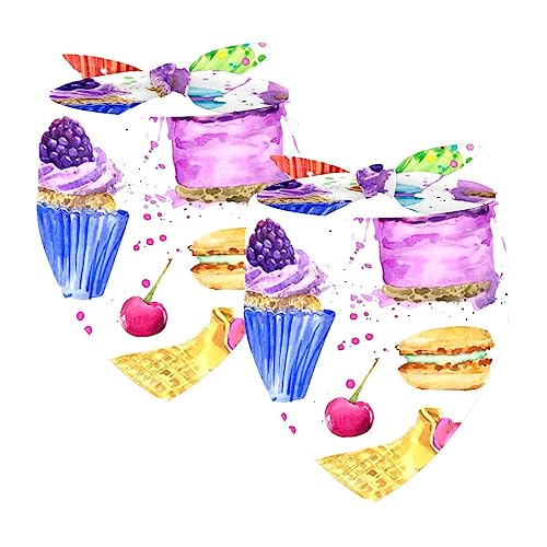 Hundehalstücher, 2er-Pack Haustierschal, Haustierzubehör, süße Welpenhalstücher,Eiscreme Kuchen Macaron Donut reizendes Muster Hundehalstücher, 2er-Pack Haustierschal, Haustierzubehör, süße Welpenhalstücher,Eiscreme Kuchen Macaron Donut reizendes Muster von KQNZT