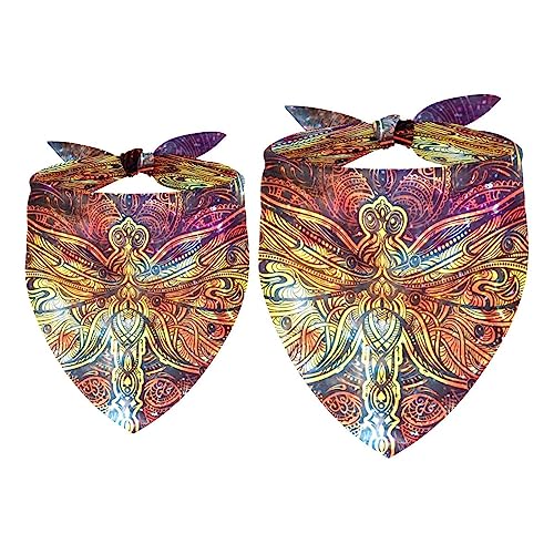 Hundehalstücher, 2er-Pack Haustierschal, Haustierzubehör, süße Welpenhalstücher,Galaxie Retro Libelle Universum Sternenhimmel Milchstraße Hundehalstücher, 2er-Pack Haustierschal, Haustierzubehör, süße Welpenhalstücher,Galaxie Retro Libelle Universum Sternenhimmel Milchstraße von KQNZT