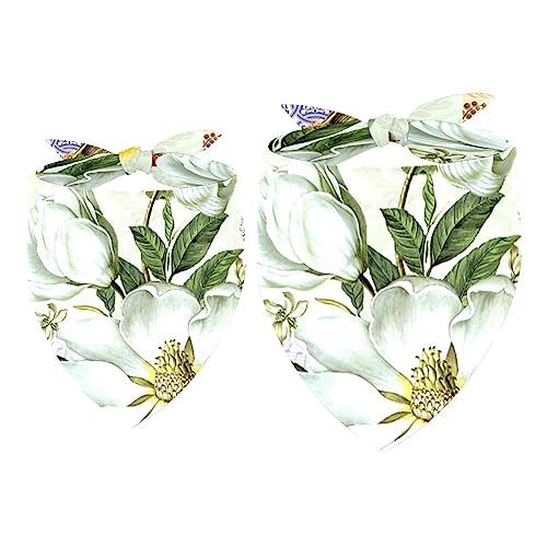 Hundehalstücher, 2er-Pack Haustierschal, Haustierzubehör, süße Welpenhalstücher,Weinlese Blumen Schmetterlings Vogel Patchwork Retro Hundehalstücher, 2er-Pack Haustierschal, Haustierzubehör, süße Welpenhalstücher,Weinlese Blumen Schmetterlings Vogel Patchwork Retro von KQNZT