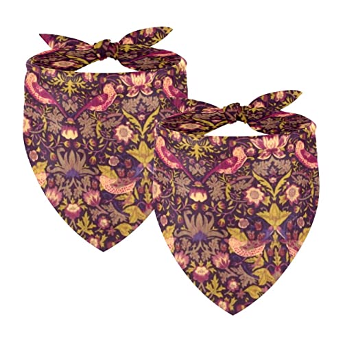 Hundehalstücher im 2er-Pack, dreieckiger Haustierschal, transparenter Chiffon-Stoff, Halstuch für kleine, mittelgroße und große Hunde und Katzen,Blumen Vogel Vintage Kunst Pastorable Hundehalstücher im 2er-Pack, dreieckiger Haustierschal, transparenter Chiffon-Stoff, Halstuch für kleine, mittelgroße und große Hunde und Katzen,Blumen Vogel Vintage Kunst Pastorable von KQNZT