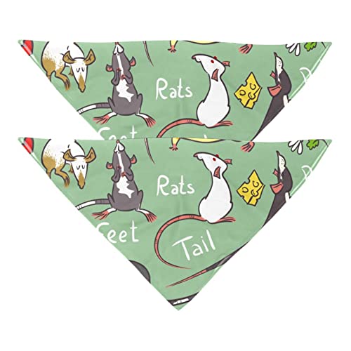 Hundehalstücher im 2er-Pack, dreieckiger Haustierschal, transparenter Chiffon-Stoff, Halstuch für kleine, mittelgroße und große Hunde und Katzen,Cartoon Tiere Maus Hundehalstücher im 2er-Pack, dreieckiger Haustierschal, transparenter Chiffon-Stoff, Halstuch für kleine, mittelgroße und große Hunde und Katzen,Cartoon Tiere Maus von KQNZT