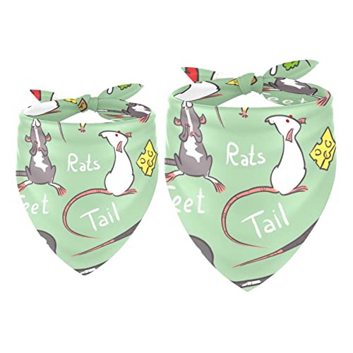 Hundehalstücher im 2er-Pack, dreieckiger Haustierschal, transparenter Chiffon-Stoff, Halstuch für kleine, mittelgroße und große Hunde und Katzen,Cartoon Tiere Maus Hundehalstücher im 2er-Pack, dreieckiger Haustierschal, transparenter Chiffon-Stoff, Halstuch für kleine, mittelgroße und große Hunde und Katzen,Cartoon Tiere Maus von KQNZT