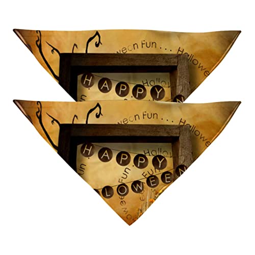 Hundehalstücher im 2er-Pack, dreieckiger Haustierschal, transparenter Chiffon-Stoff, Halstuch für kleine, mittelgroße und große Hunde und Katzen,Halloween Nacht Mäuse Süßes sonst gibt's Saures Hundehalstücher im 2er-Pack, dreieckiger Haustierschal, transparenter Chiffon-Stoff, Halstuch für kleine, mittelgroße und große Hunde und Katzen,Halloween Nacht Mäuse Süßes sonst gibt's Saures von KQNZT