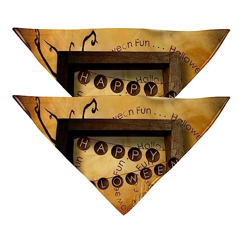 Hundehalstücher im 2er-Pack, dreieckiger Haustierschal, transparenter Chiffon-Stoff, Halstuch für kleine, mittelgroße und große Hunde und Katzen,Halloween Nacht Maus Mond Süßes oder Saures Hundehalstücher im 2er-Pack, dreieckiger Haustierschal, transparenter Chiffon-Stoff, Halstuch für kleine, mittelgroße und große Hunde und Katzen,Halloween Nacht Maus Mond Süßes oder Saures von KQNZT