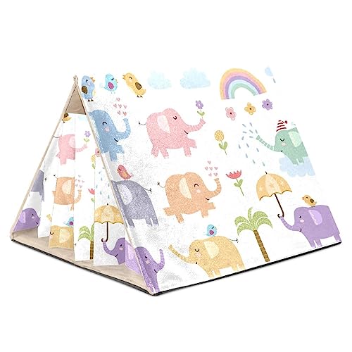 KQNZT Fleece-Vorhang-Versteck, dreieckiges Versteck für Frettchen, Chinchillas, Igel, Zwergkaninchen, Meerschweinchen, syrische Hamster, Ratten,Cartoon Farbiger Elefant Regenbogen Blumen Vogel KQNZT Fleece-Vorhang-Versteck, dreieckiges Versteck für Frettchen, Chinchillas, Igel, Zwergkaninchen, Meerschweinchen, syrische Hamster, Ratten,Cartoon Farbiger Elefant Regenbogen Blumen Vogel von KQNZT