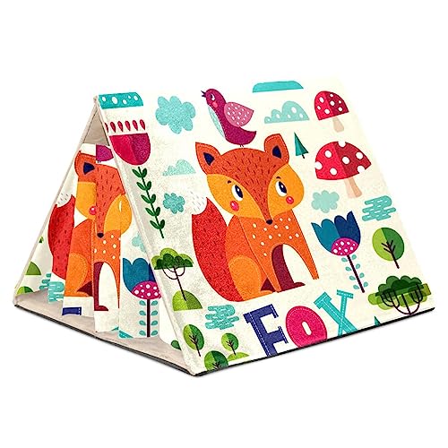 KQNZT Fleece-Vorhang-Versteck, dreieckiges Versteck für Frettchen, Chinchillas, Igel, Zwergkaninchen, Meerschweinchen, syrische Hamster, Ratten,Cartoon Fox Vogel Pilz Blume KQNZT Fleece-Vorhang-Versteck, dreieckiges Versteck für Frettchen, Chinchillas, Igel, Zwergkaninchen, Meerschweinchen, syrische Hamster, Ratten,Cartoon Fox Vogel Pilz Blume von KQNZT