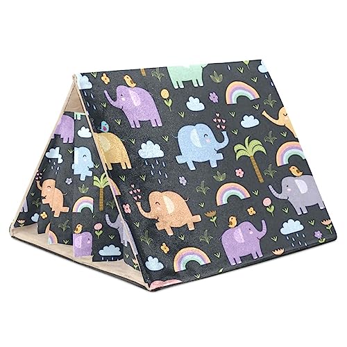 KQNZT Fleece-Vorhang-Versteck, dreieckiges Versteck für Frettchen, Chinchillas, Igel, Zwergkaninchen, Meerschweinchen, syrische Hamster, Ratten,Cartoon Tier Blumen Elefant Vogel KQNZT Fleece-Vorhang-Versteck, dreieckiges Versteck für Frettchen, Chinchillas, Igel, Zwergkaninchen, Meerschweinchen, syrische Hamster, Ratten,Cartoon Tier Blumen Elefant Vogel von KQNZT