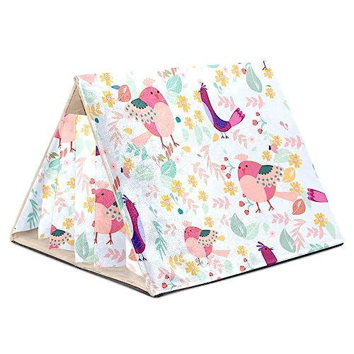 KQNZT Fleece-Vorhang-Versteck, dreieckiges Versteck für Frettchen, Chinchillas, Igel, Zwergkaninchen, Meerschweinchen, syrische Hamster, Ratten,Cartoon Vogel Blumen Frühling KQNZT Fleece-Vorhang-Versteck, dreieckiges Versteck für Frettchen, Chinchillas, Igel, Zwergkaninchen, Meerschweinchen, syrische Hamster, Ratten,Cartoon Vogel Blumen Frühling von KQNZT