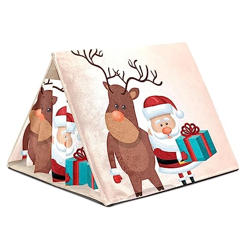 KQNZT Fleece-Vorhang-Versteck, dreieckiges Versteck für Frettchen, Chinchillas, Igel, Zwergkaninchen, Meerschweinchen, syrische Hamster, Ratten,Elch Santa Frohe Weihnachten KQNZT Fleece-Vorhang-Versteck, dreieckiges Versteck für Frettchen, Chinchillas, Igel, Zwergkaninchen, Meerschweinchen, syrische Hamster, Ratten,Elch Santa Frohe Weihnachten von KQNZT